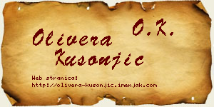 Olivera Kusonjić vizit kartica